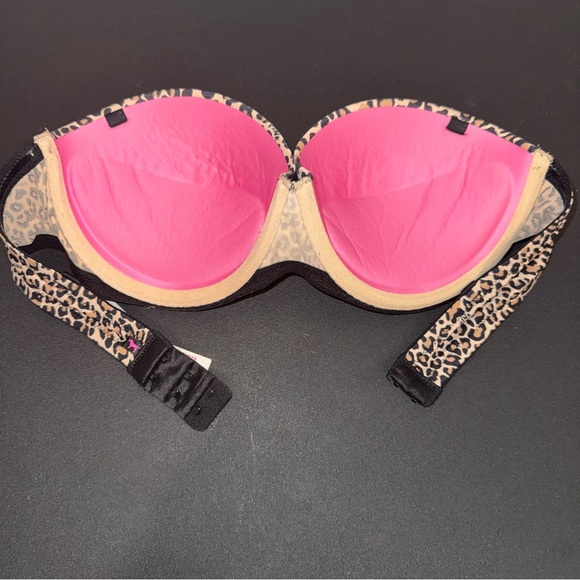 Victoria's Secret Pink Leopard Print Bra size 34B - Picture 2 of 9